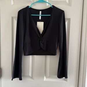 NWT Fabletics Sleek Knit Twist Front Top